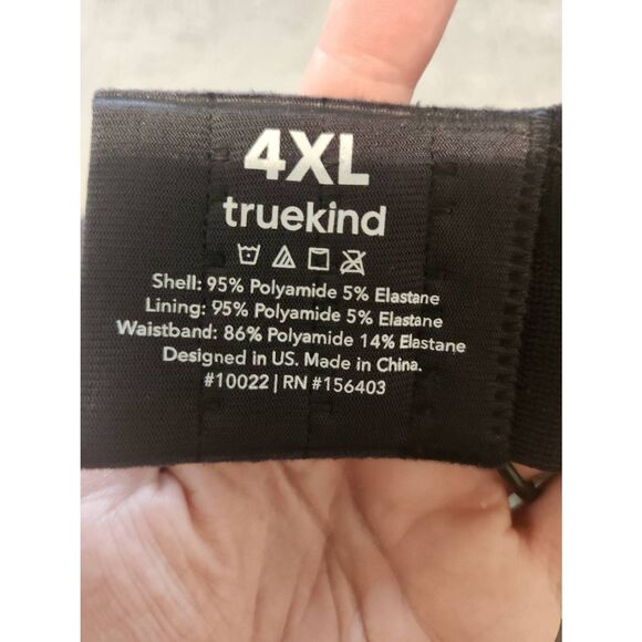NWT New Truekind Shapermint Daily Comfort Wirefree Shaper Bra 4XL Black - Picture 4 of 5